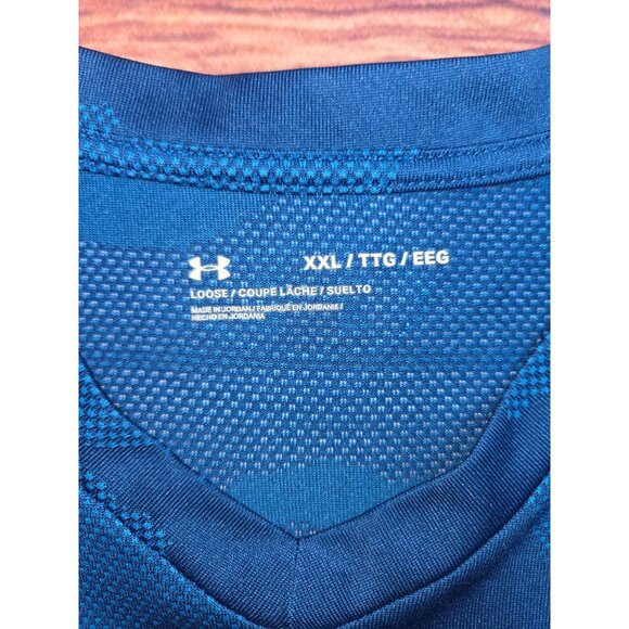 Under Armour Mens XXL Blue Camo Short Sleeve Loose Fit T-Shirt - Picture 5 of 7